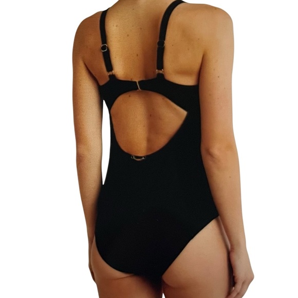 Betsey Johnson Smocked Corset One-Piece Swimsuit M - Picture 3 of 4